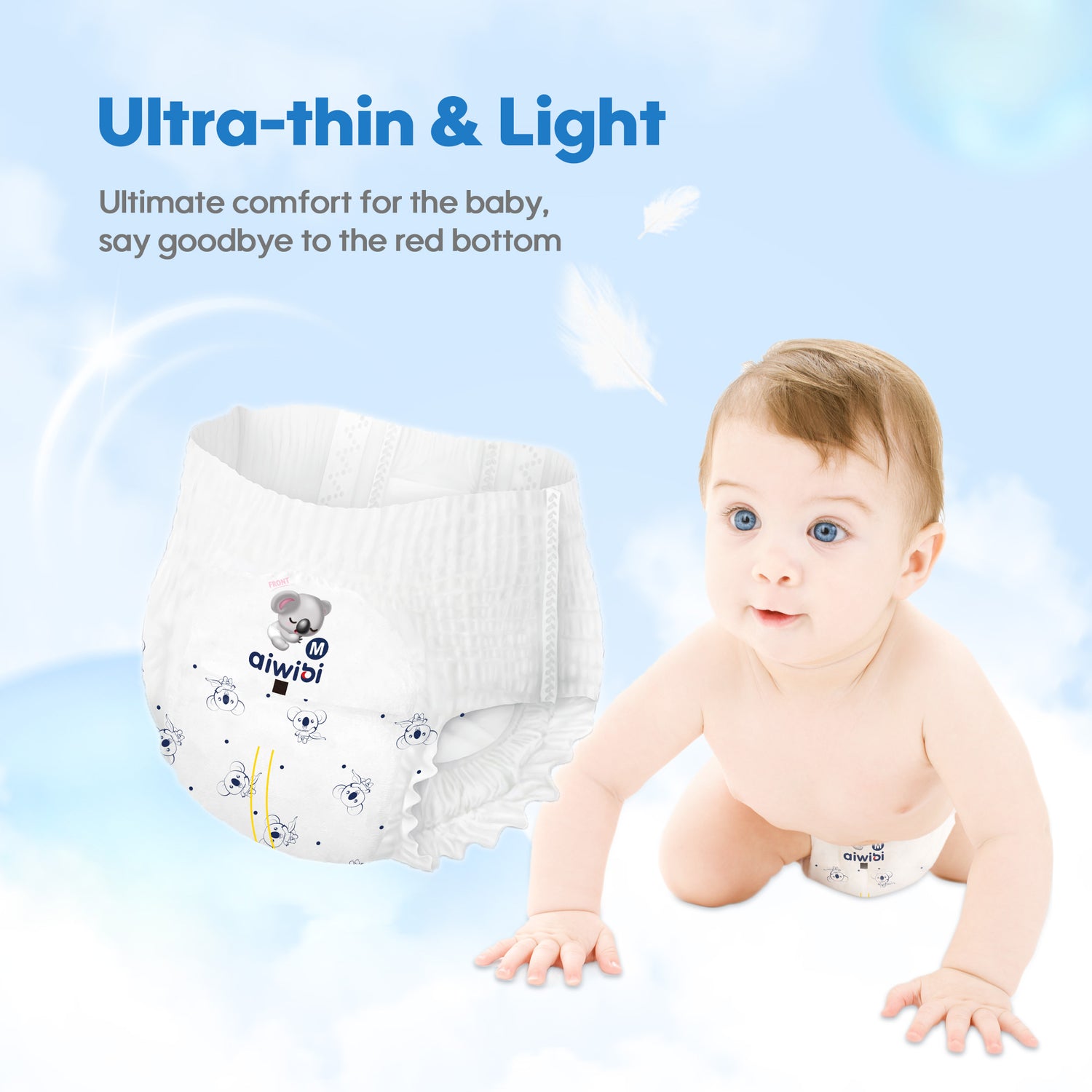 Aiwibi Ultra-Thin Comfy Baby Pants – Super Soft, Anti-Irritation & Super Absorbent