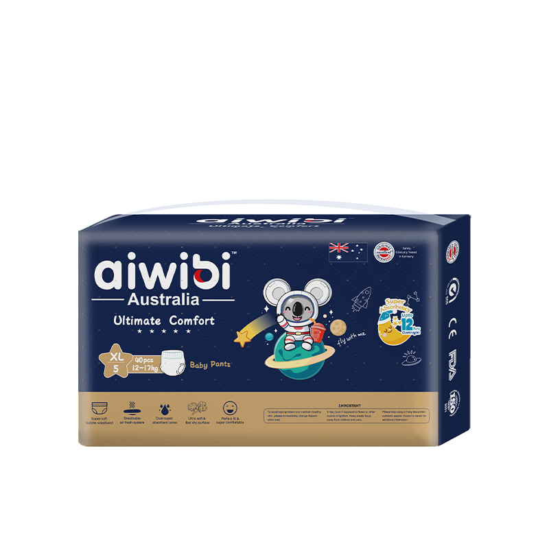 Aiwibi Ultimate Comfort - Night Plus Baby Pants - مقاس 5 (XL) 40 قطعة