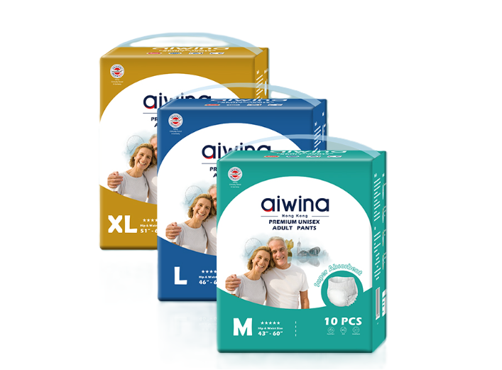 بنطلون Aiwina Premium للكبار للجنسين، مقاس M/L/XL - 10 قطع