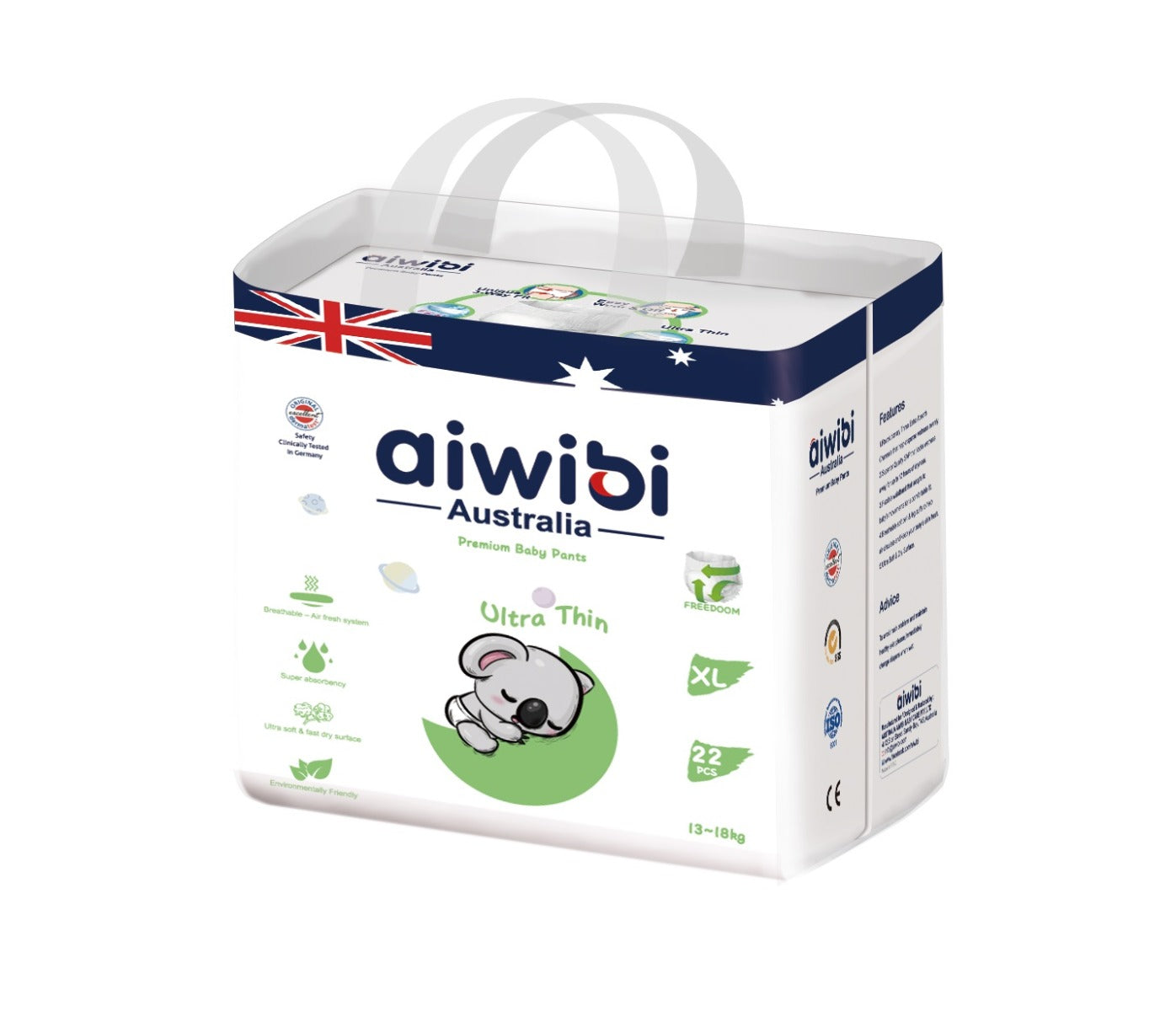 Aiwibi Premium Care Baby Pants - Size XL (12-17KG) - 22Pcs