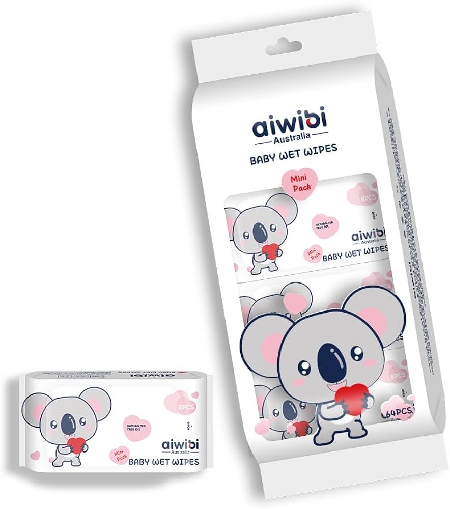 Aiwibi Mini Baby Wet Wipes (8pc*8 mini pack) 64pcs